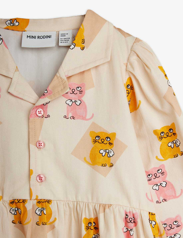 Babesta Kittens aop Woven Dress by Mini Rodini 