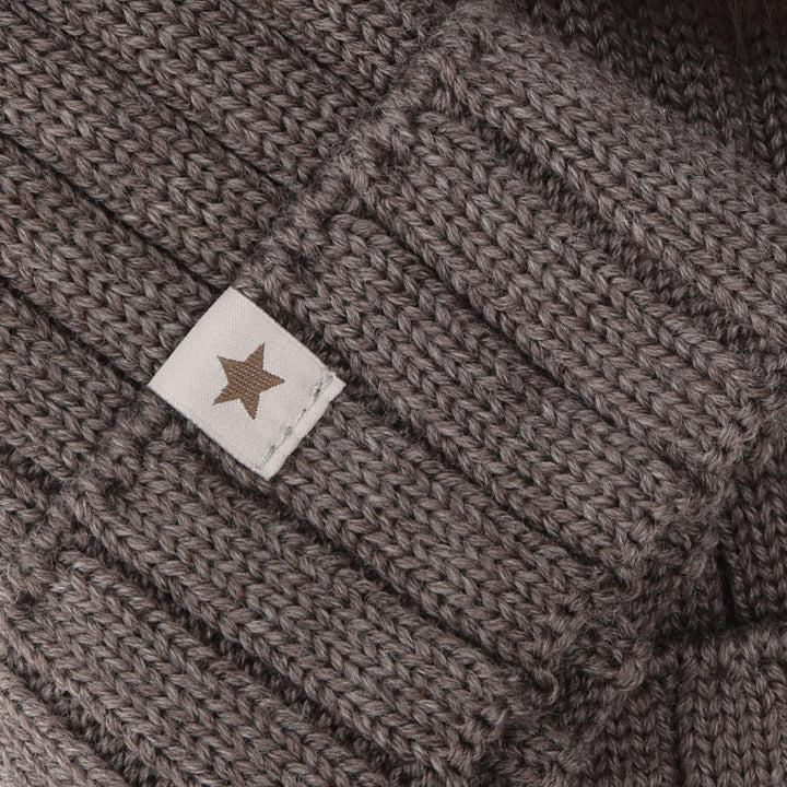 Babesta Knit Alpaca Hat Pom Poms - Brown Melange by Huttelihut