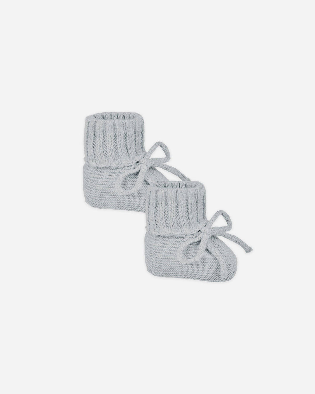 Babesta Knit Booties Heathered Dusty Blue by Quincy Mae