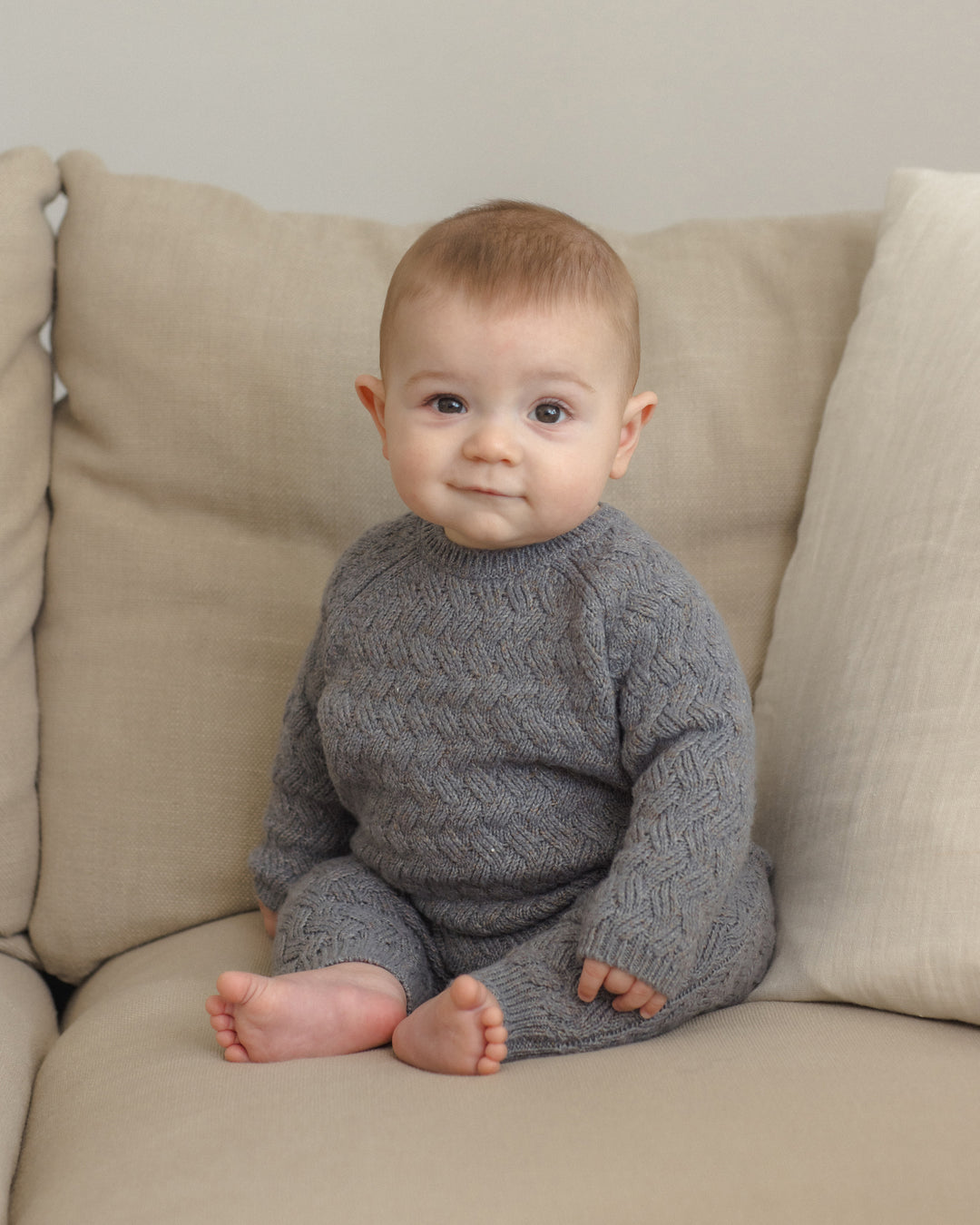 Babesta Knit Pant Heathered Slate by Quincy Mae