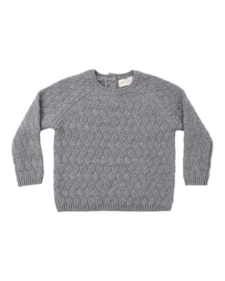 Babesta Knit Sweater Heathered Slate by Quincy Mae