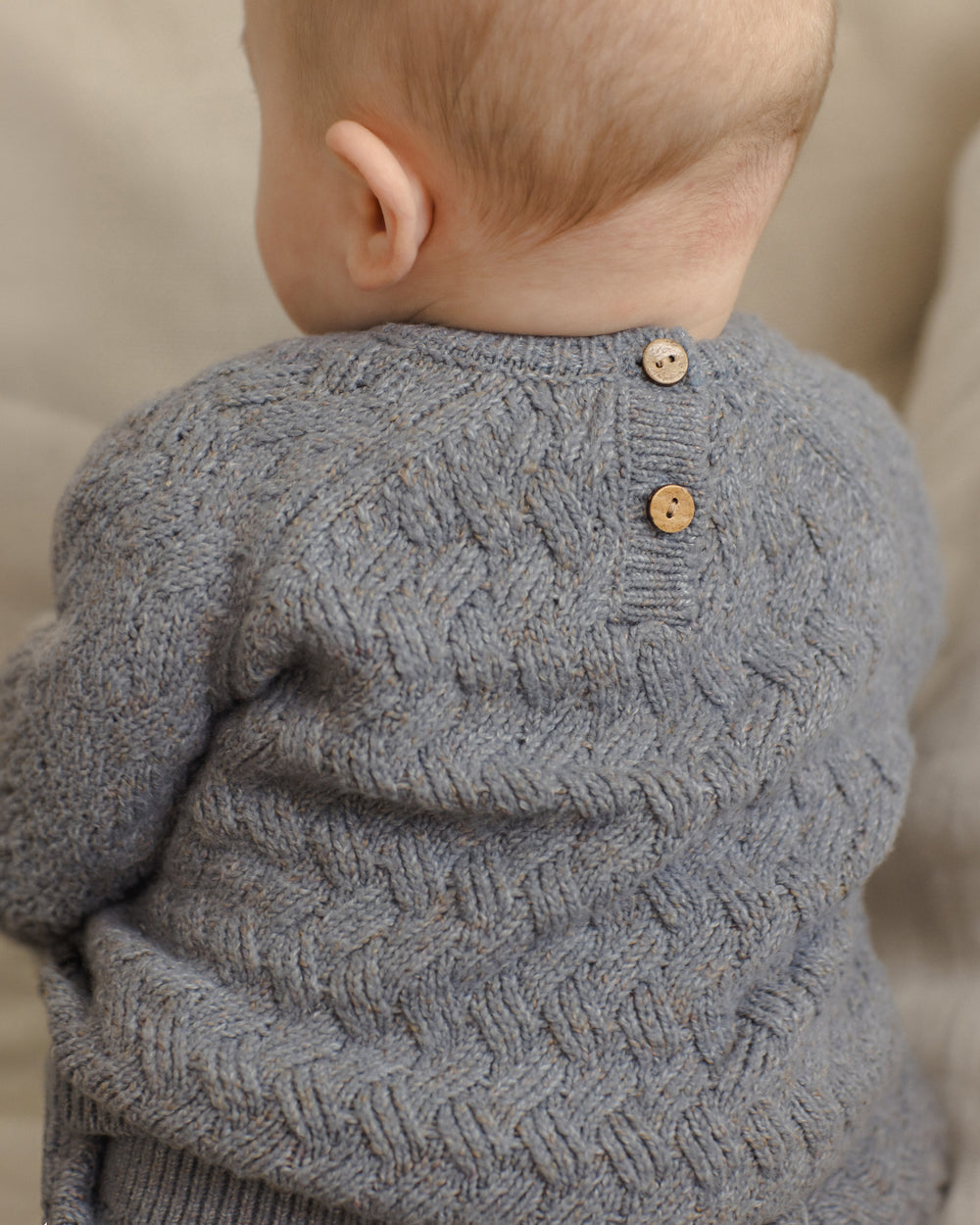 Babesta Knit Sweater Heathered Slate by Quincy Mae