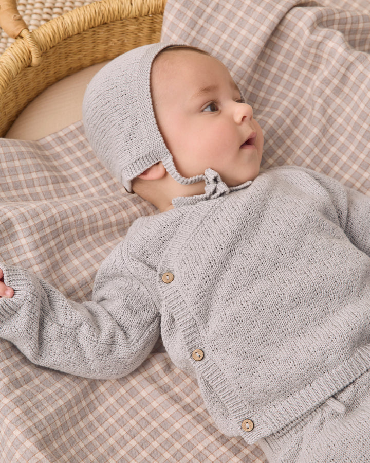 Babesta Knit Wrap Top & Pant Set Cloud by Quincy Mae