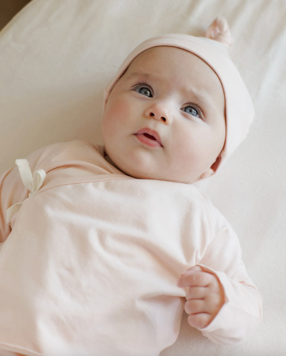 Babesta Knotted Baby Hat - Petal by Quincy Mae