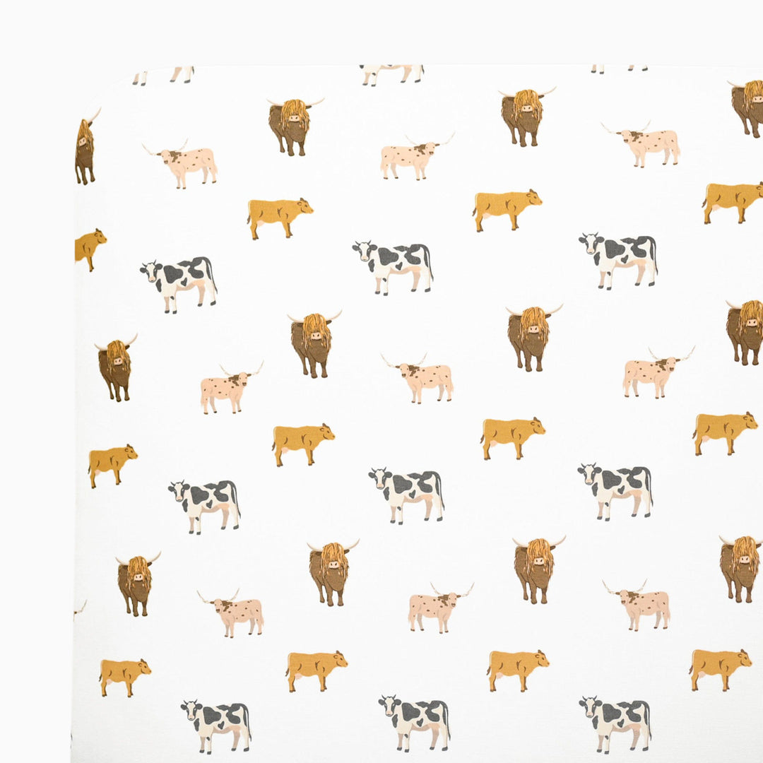 Babesta Kyte Baby Crib Sheet - Moo
