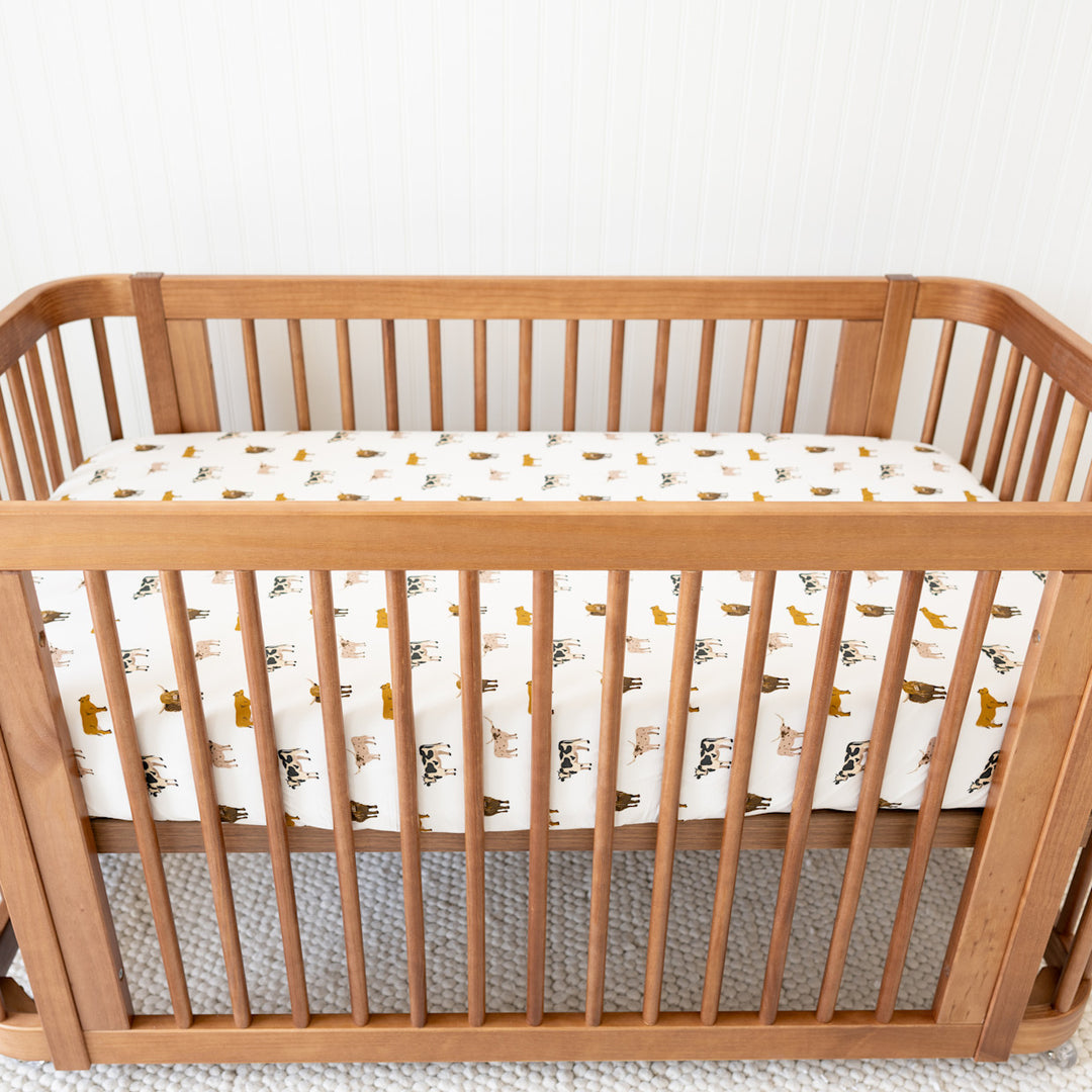 Babesta Kyte Baby Crib Sheet - Moo