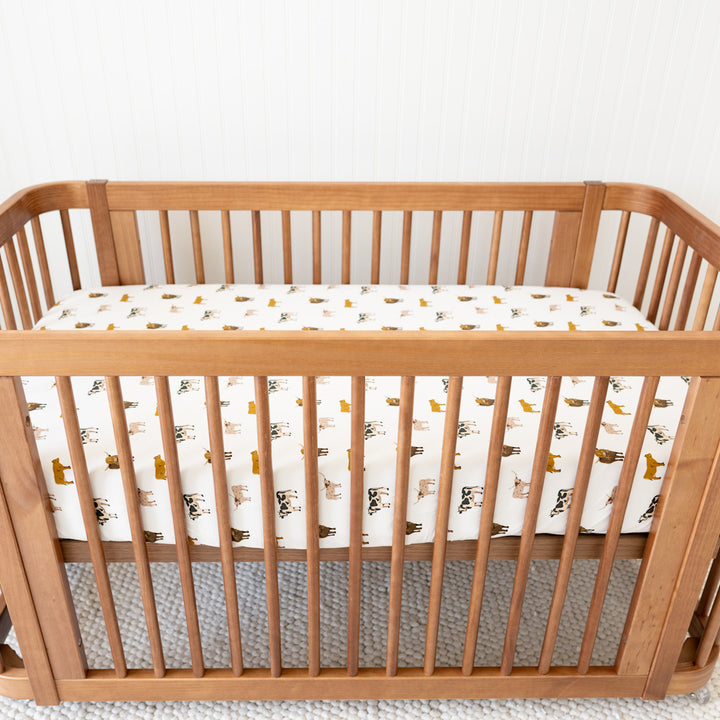 Babesta Kyte Baby Crib Sheet - Moo
