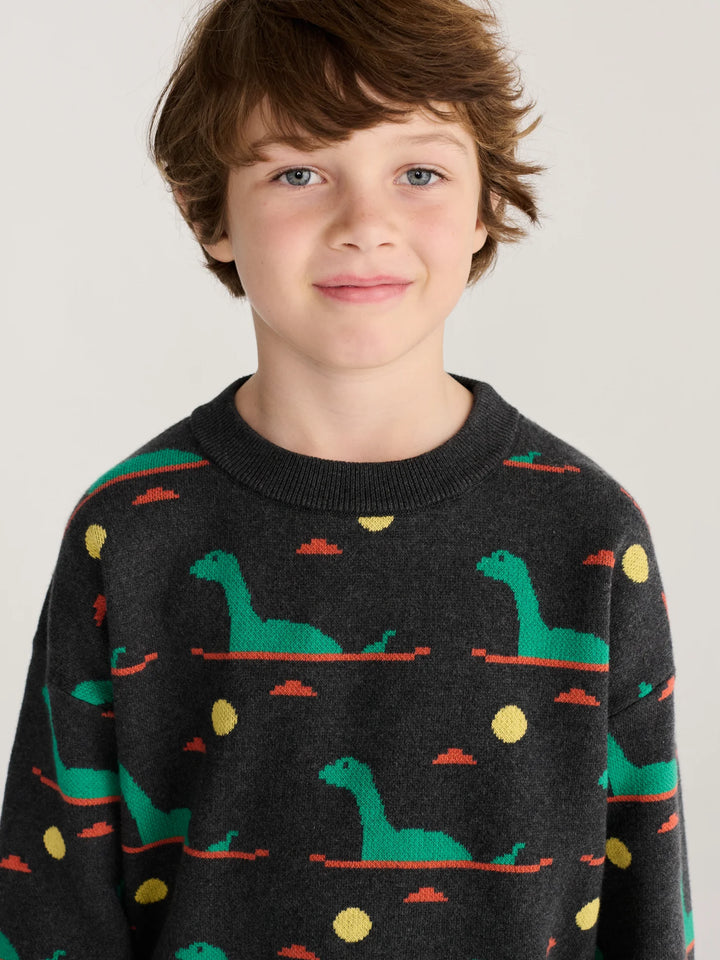 Babesta Lake Monster Jacquard Jumper by Bobo Choses