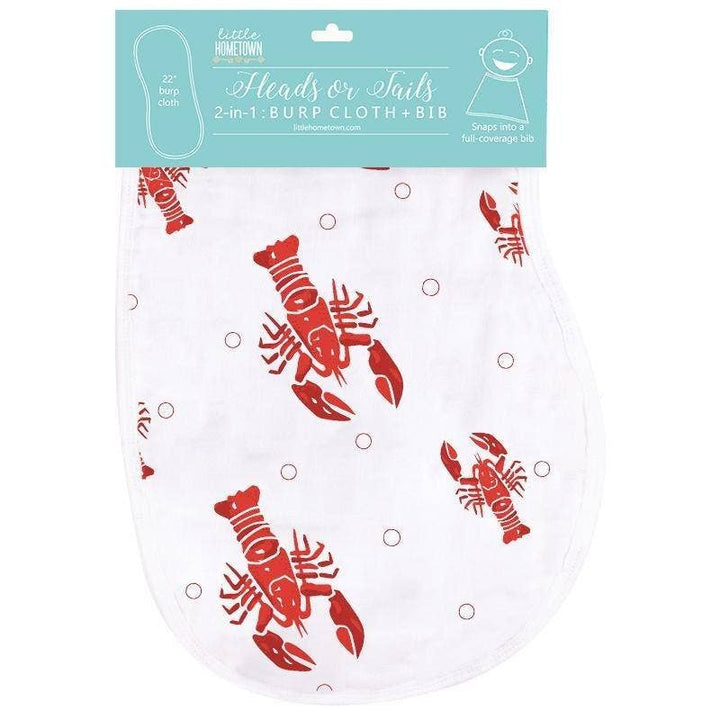 Babesta Lobster Baby Burp Cloth and Bib