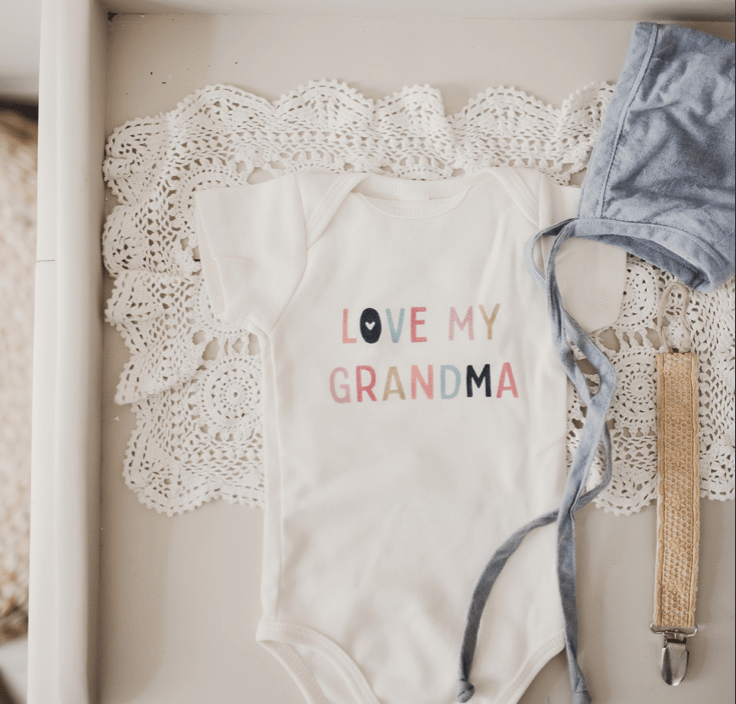 "Love My Grandma" Graphic Bodysuit by Finn + Emma