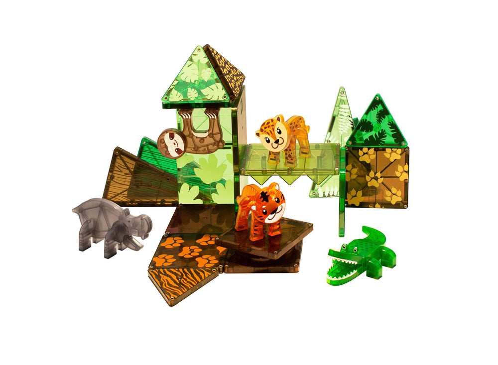 Babesta Magna-Tiles Jungle Animals 25-Piece Set