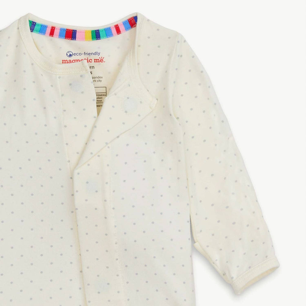 Babesta Magnetic Me Footie - Pin Dot Cream