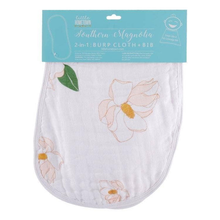 Babesta Magnolia Baby Burp Cloth and Bib