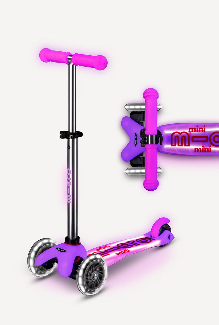 Babesta Micro Mini Glow Plus LED Scooter Frosty Pink by Micro Kickboard