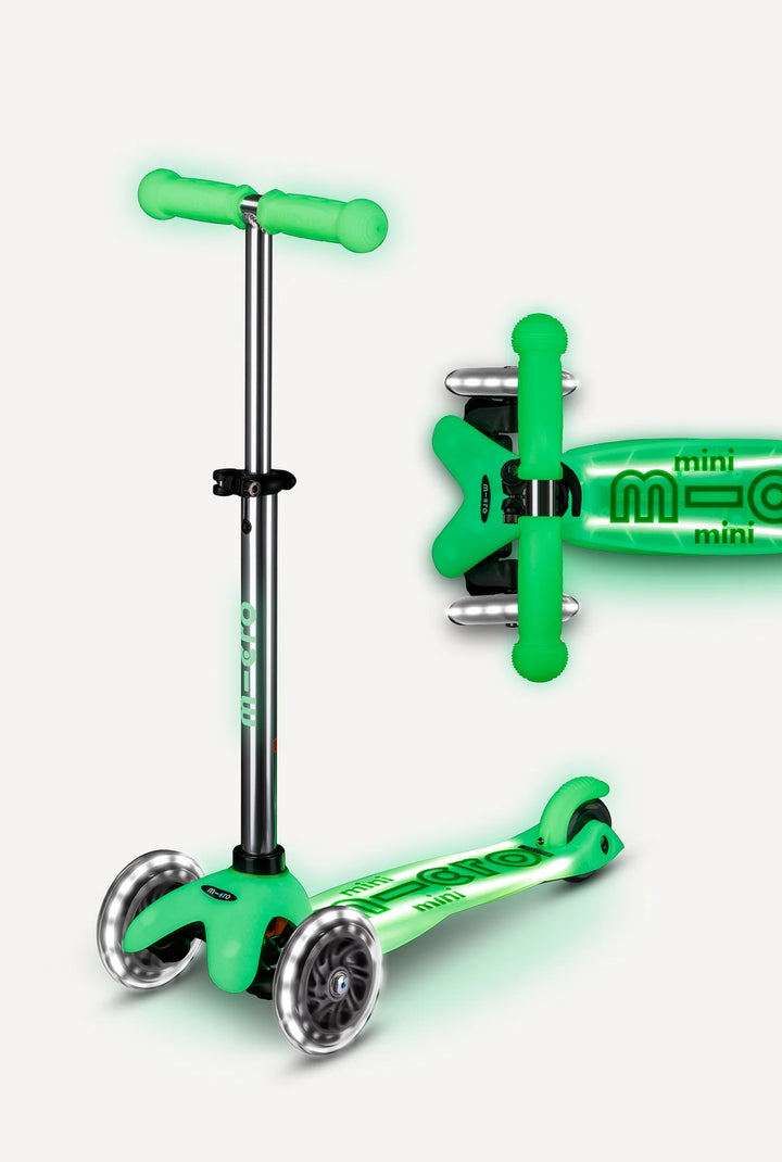 Babesta Micro Mini Glow Plus LED Scooter Icy Lime by Micro Kickboard