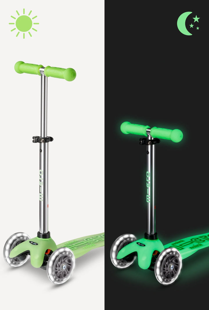 Babesta Micro Mini Glow Plus LED Scooter Icy Lime by Micro Kickboard
