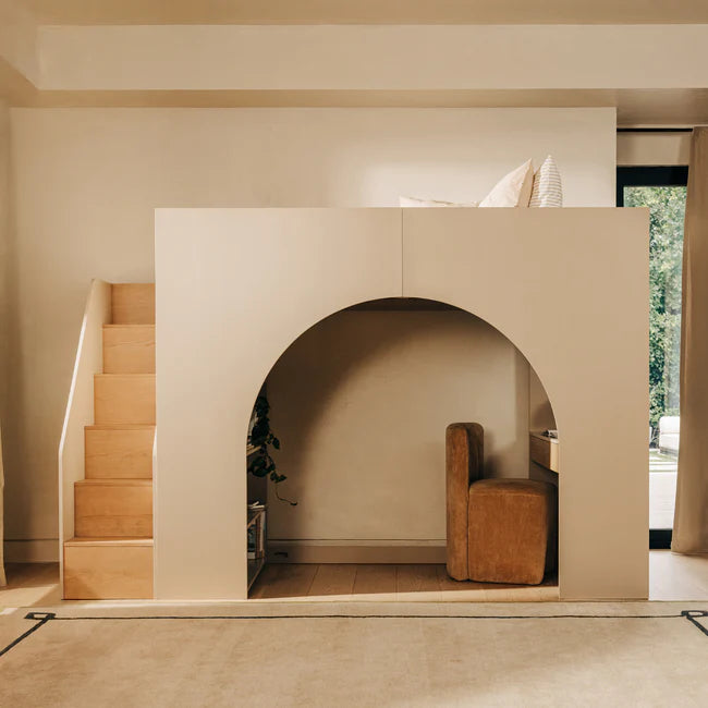 Babesta Moab Stair Loft Bed by Babyletto Taupe Ash