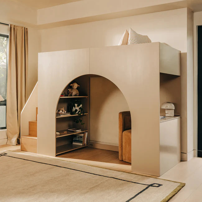 Babesta Moab Stair Loft Bed by Babyletto Taupe Ash