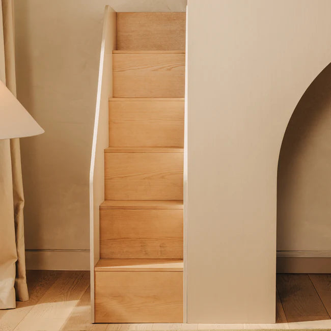 Babesta Moab Stair Loft Bed by Babyletto Taupe Ash