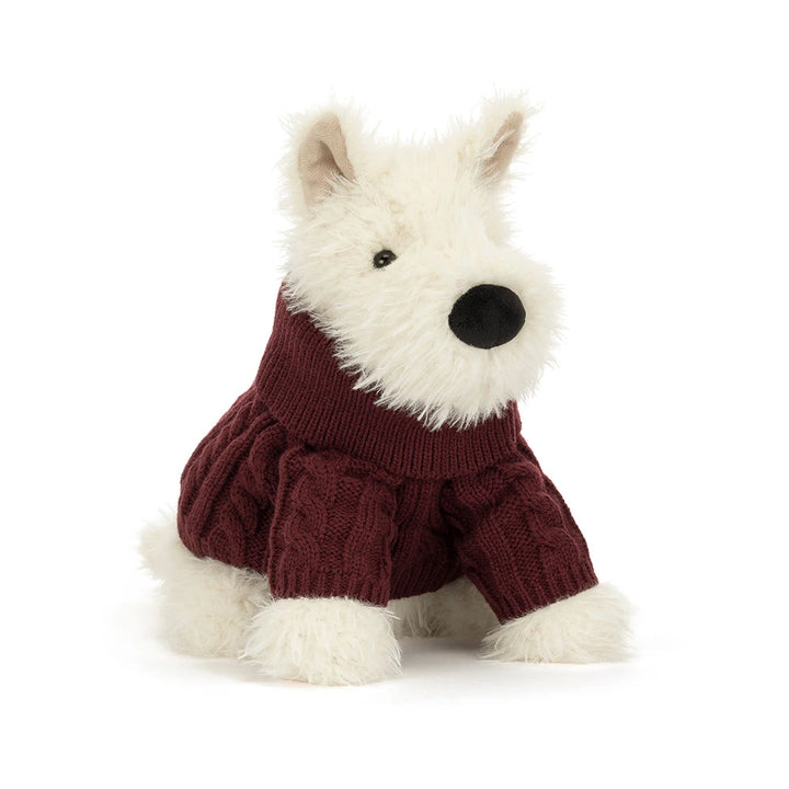 Babesta Munro Scottie Dog Winter Jumper Outfit by Jellycat