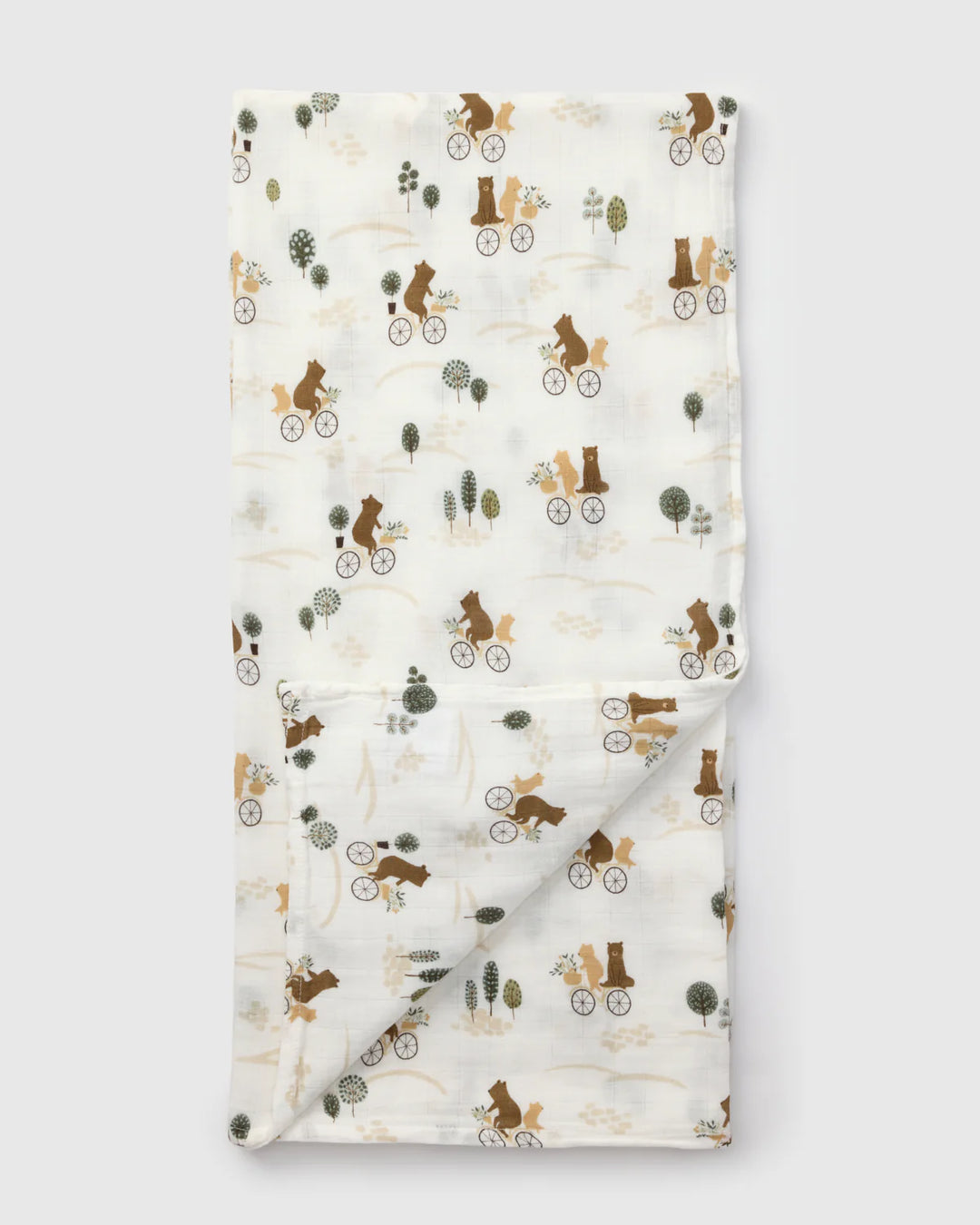 Babesta Muslin Swaddle - Bears on Bike by Loulou Lollipop