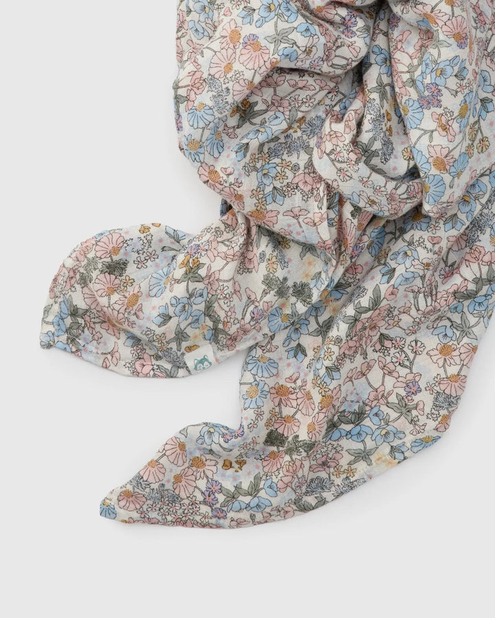 Babesta Muslin Swaddle - English Garden by Loulou Lollipop