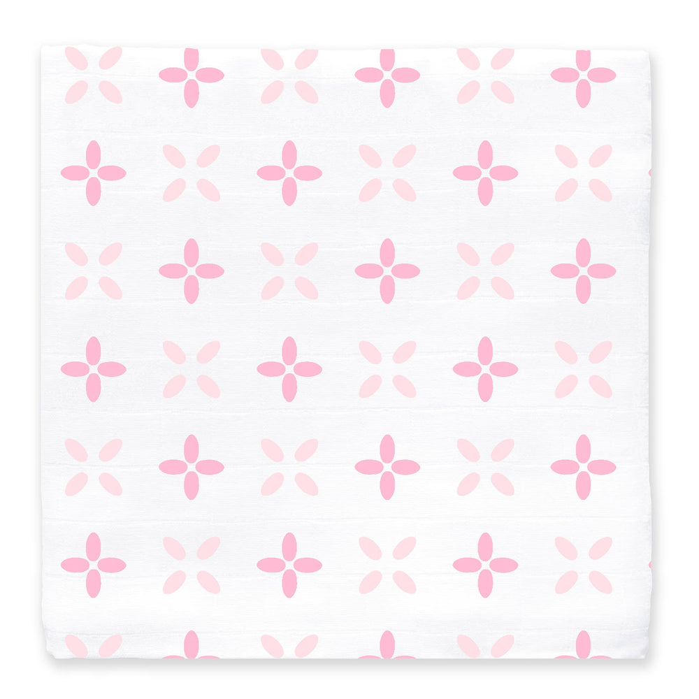 Babesta Muslin Swaddle Blanket Pink Springfield by SwaddleDesigns
