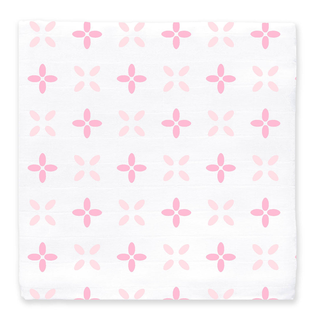 Babesta Muslin Swaddle Blanket Pink Springfield by SwaddleDesigns