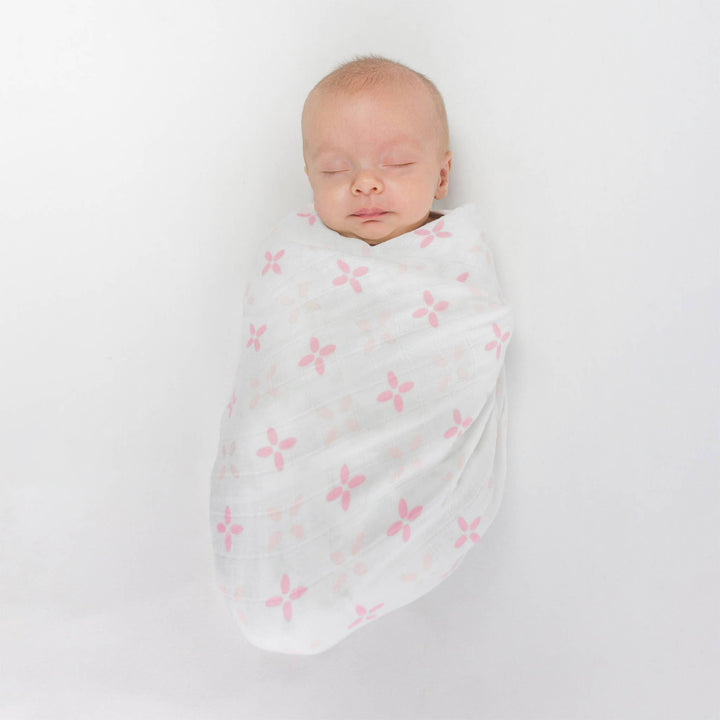 Babesta Muslin Swaddle Blanket Pink Springfield by SwaddleDesigns