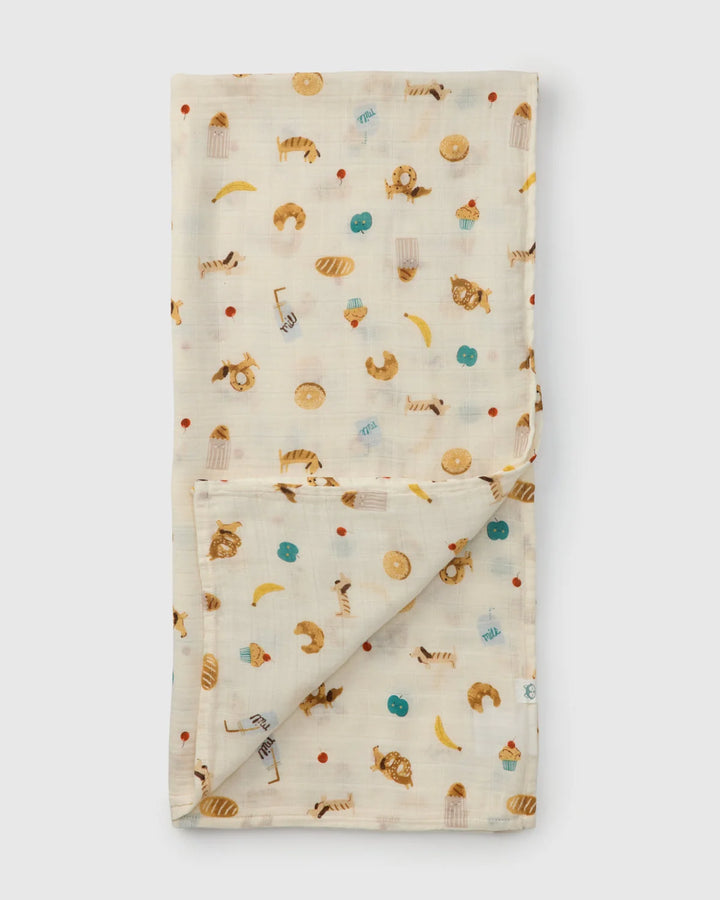 Babesta Muslin Swaddle French Breakfast by Loulou Lollipop
