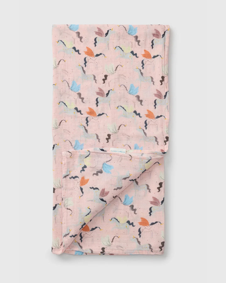 Babesta Muslin Swaddle Unicorn Ballet by Loulou Lollipop