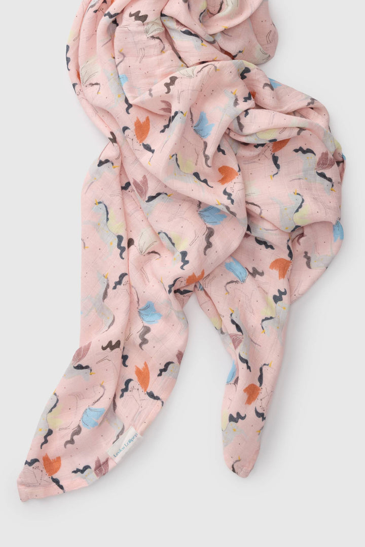 Babesta Muslin Swaddle Unicorn Ballet by Loulou Lollipop