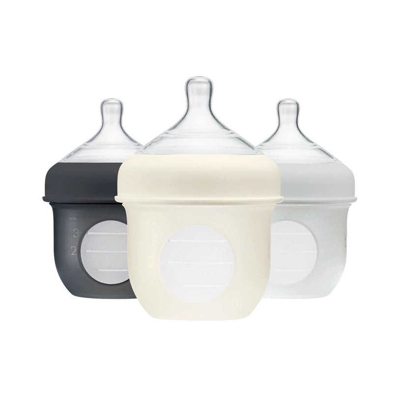 Babesta NURSH Silicone Pouch 4oz Bottle - Gray by Boon