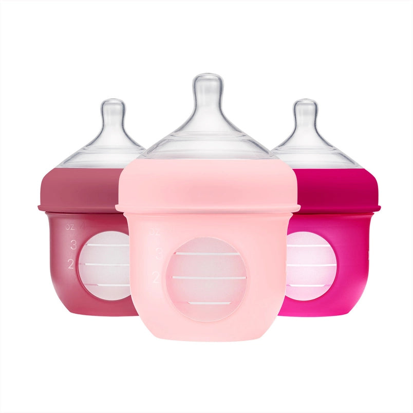 Babesta NURSH Silicone Pouch 4oz Bottle - Pink by Boon