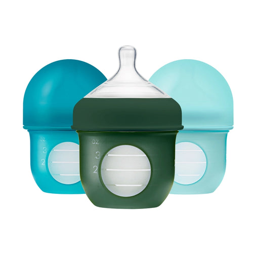 NURSH Silicone Pouch 4oz Bottle - Blue