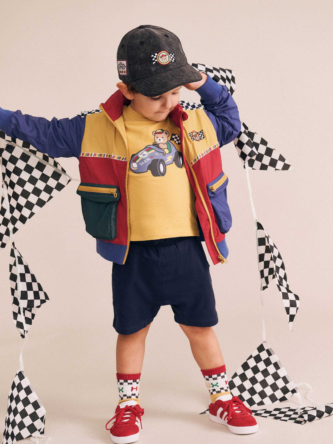 Babesta Navy Gusset Short by Huxbaby
