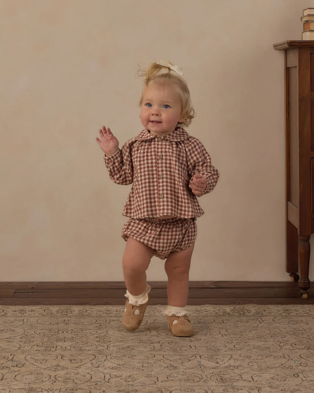 Babesta Nellie Set Brick Check by Rylee + Cru