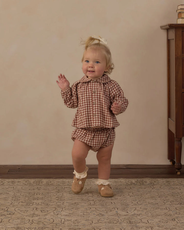 Babesta Nellie Set Brick Check by Rylee + Cru