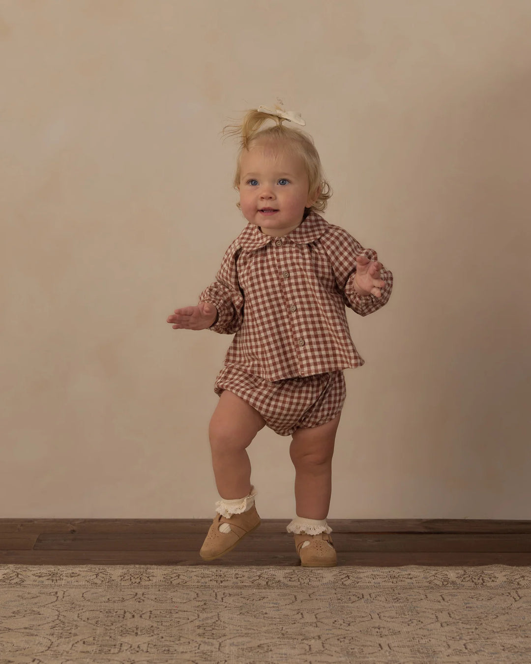 Babesta Nellie Set Brick Check by Rylee + Cru