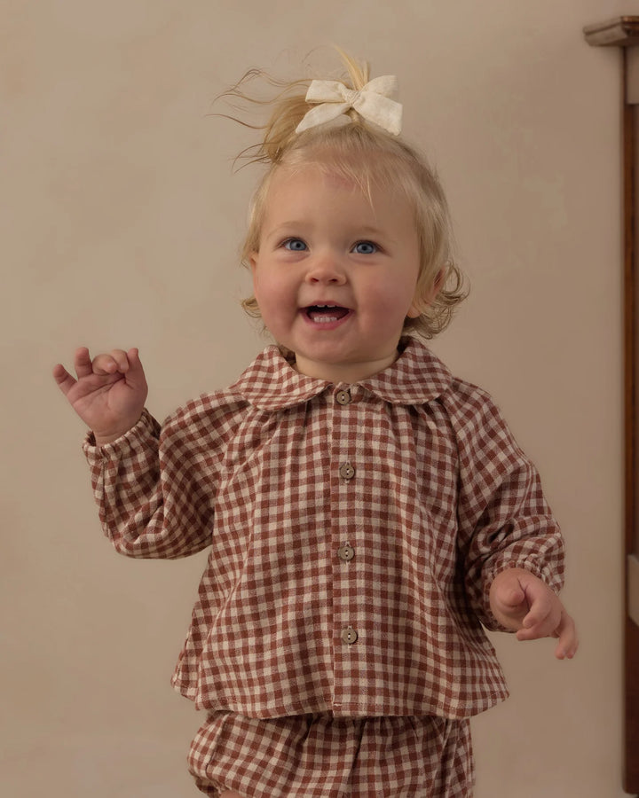Babesta Nellie Set Brick Check by Rylee + Cru