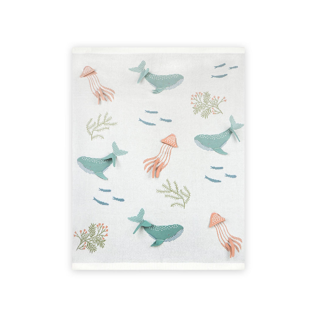 Babesta Ocean 3D Jacquard Knit Baby Blanket