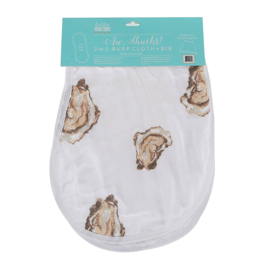 Babesta Oyster Baby Burp Cloth and Bib