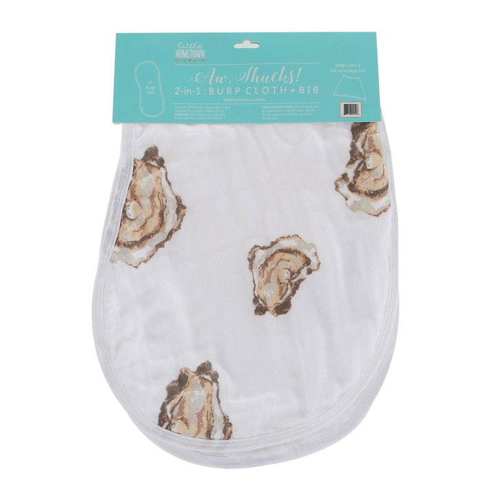 Babesta Oyster Baby Burp Cloth and Bib