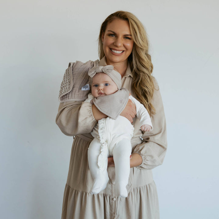 Babesta Pebble Muslin Bandana Bibs by Parker Baby Co.