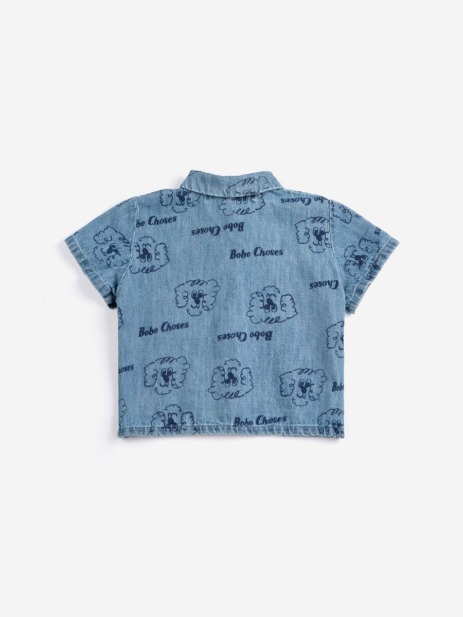 Babesta Pickles The Dog Kids Denim Shirt by Bobo Choses