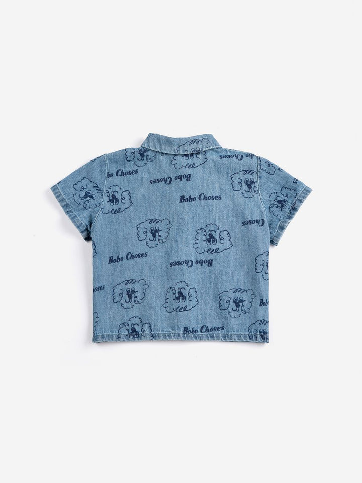 Babesta Pickles The Dog Kids Denim Shirt by Bobo Choses