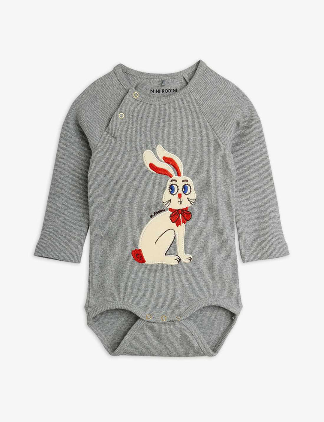 Babesta Rabbit Application Bodysuit by Mini Rodini