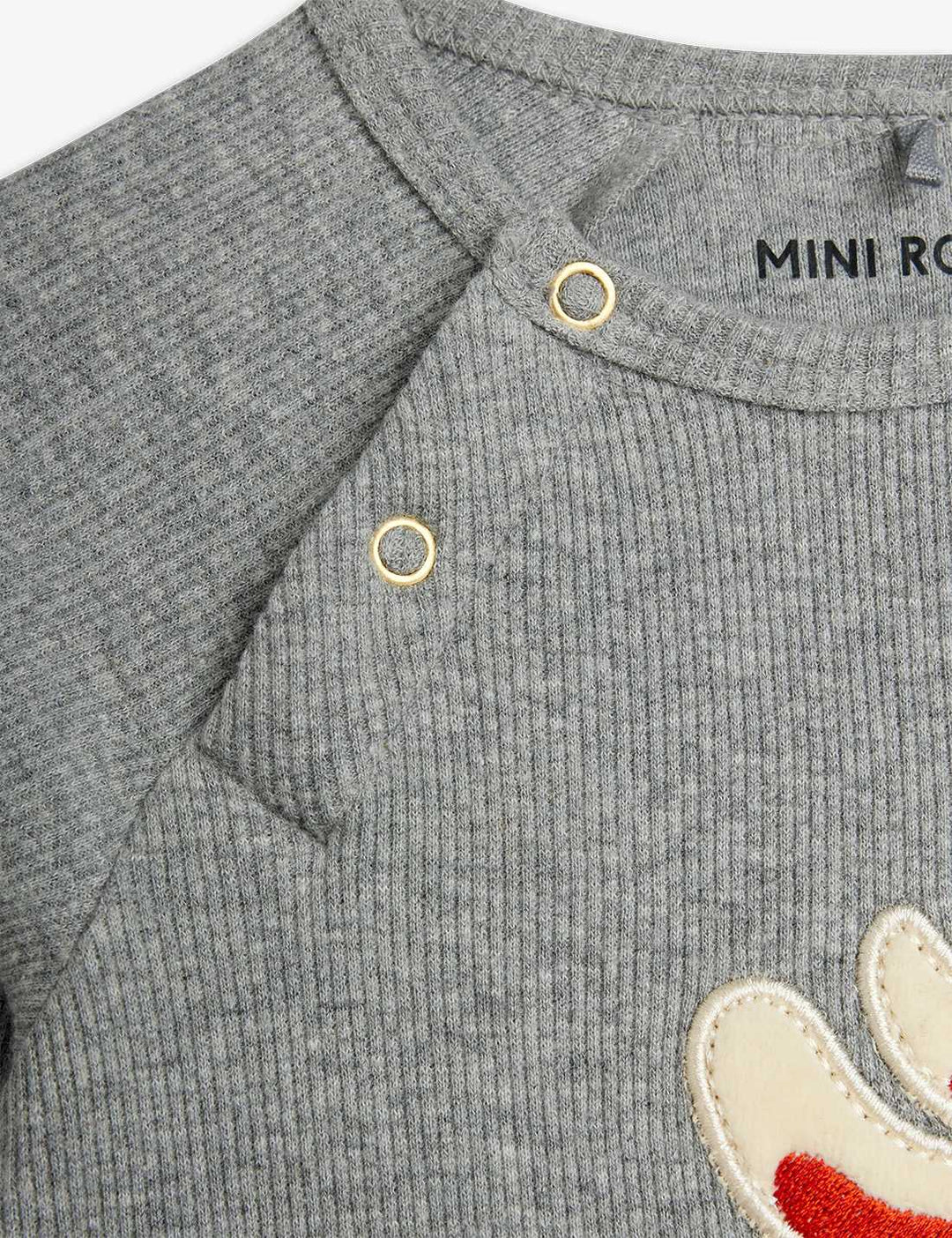 Babesta Rabbit Application Bodysuit by Mini Rodini