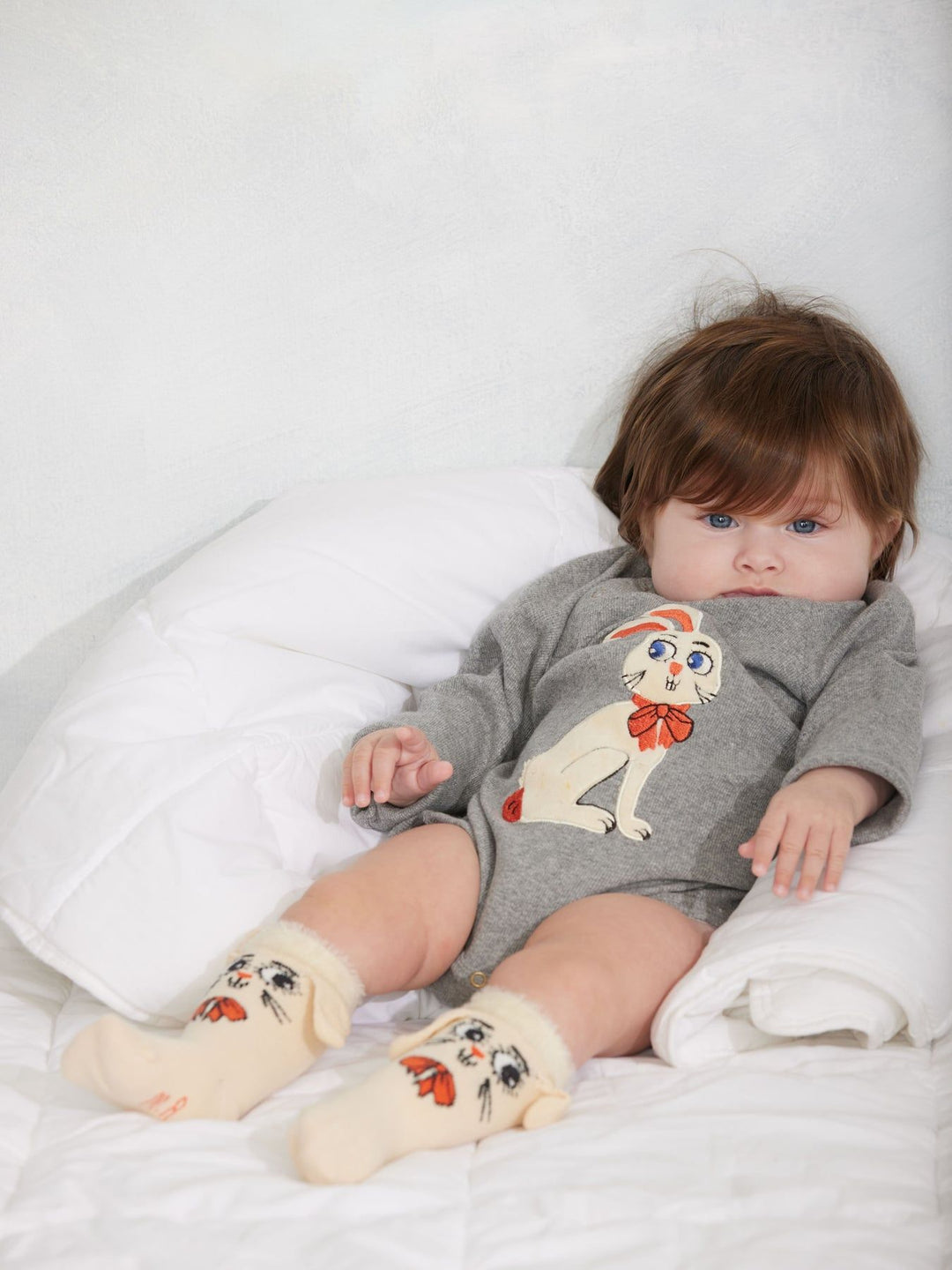 Babesta Rabbit Application Bodysuit by Mini Rodini