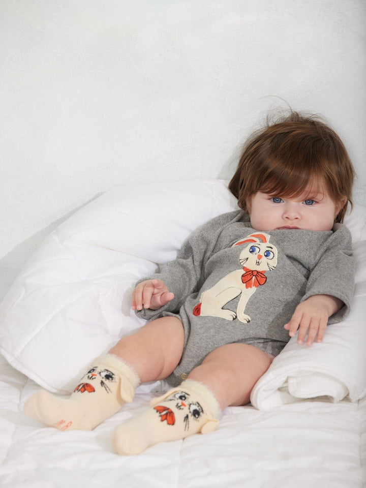 Babesta Rabbit Application Bodysuit by Mini Rodini